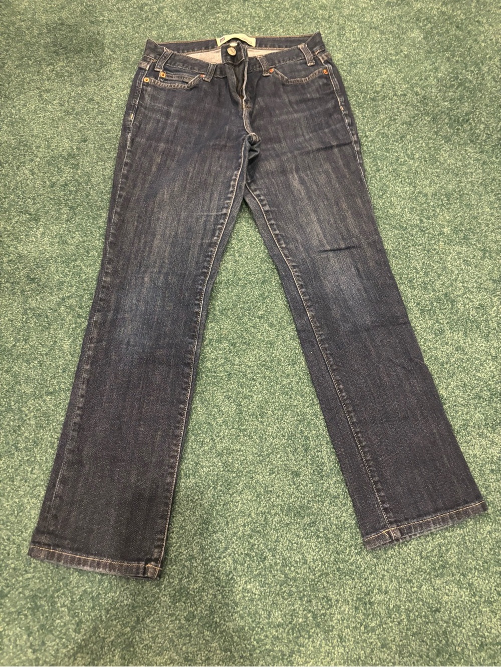 Gap Stretch Straight Fit Ankle Jeans Size 6 Dark Wash Waist 30” Inseam 28”